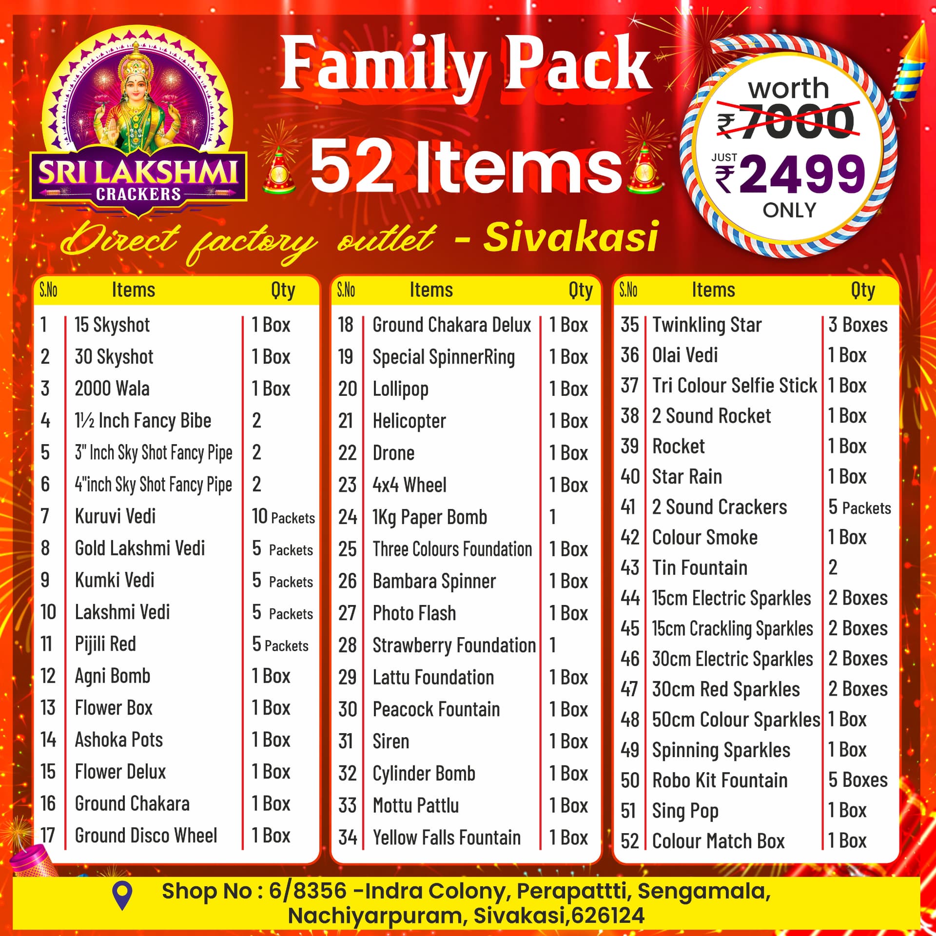 Family Pack – 52 Items photo
