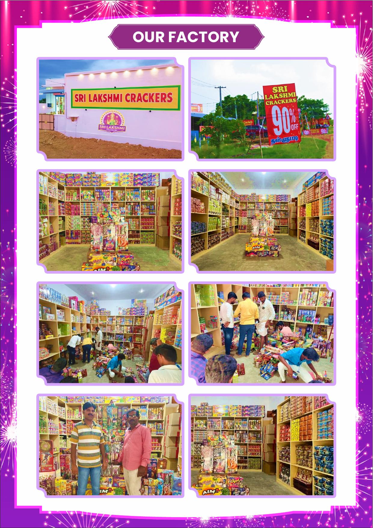 Sri Lakshmi Crackers factory and shop photos in Sivakasi